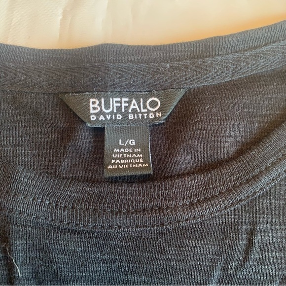 Buffalo David Bitton long sleeve  shirt, Mens size LG black - Picture 2 of 6